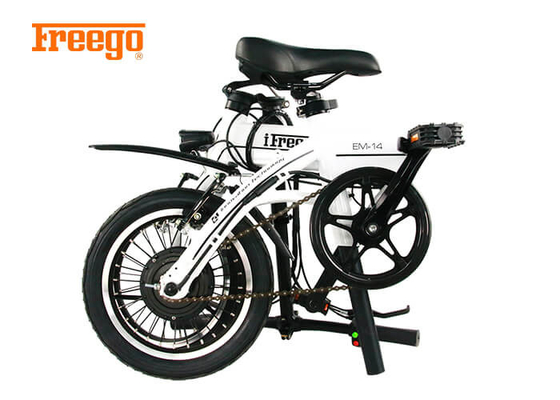 A bicicleta elétrica do &quot;trotinette&quot; da dobradura impermeável, dobra acima a estrutura forte da bicicleta elétrica